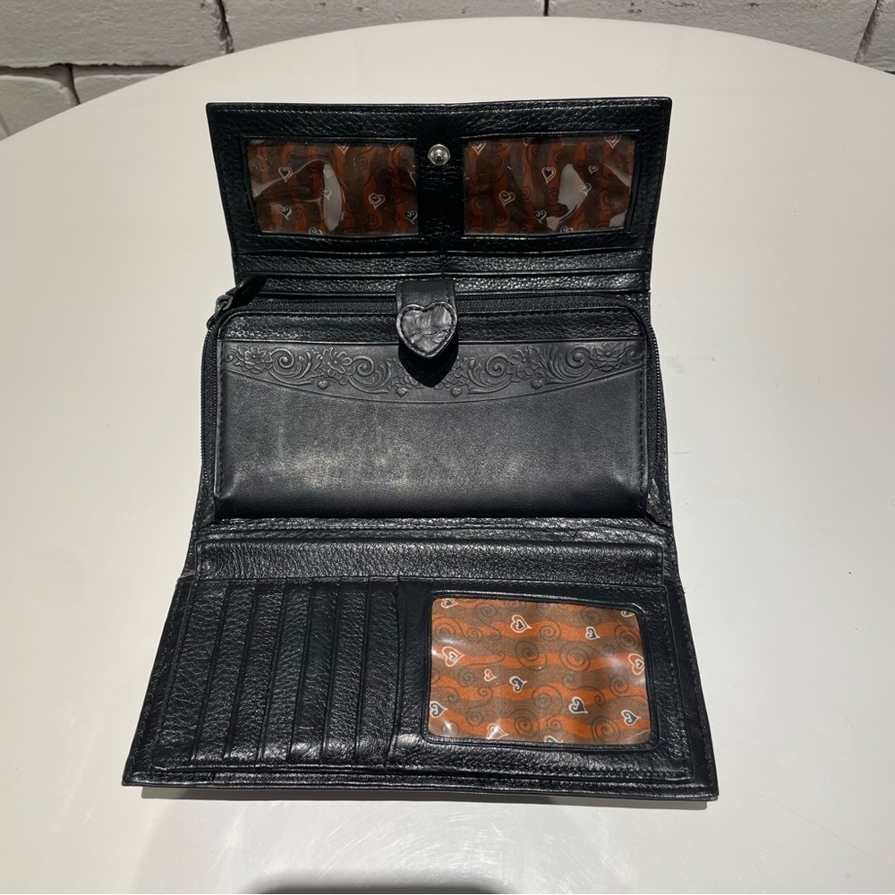 Brighton Women’s Large Croc Print Tri Fold and Black & Brown Wallet - Picture 3 of 14